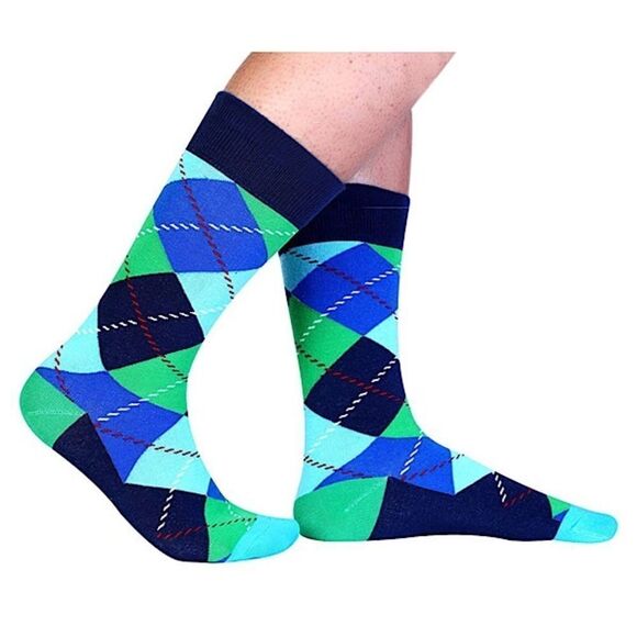 Men Lords Argyle Diamond Multi Color Dress Socks (3 pairs) - Picture 14 of 15